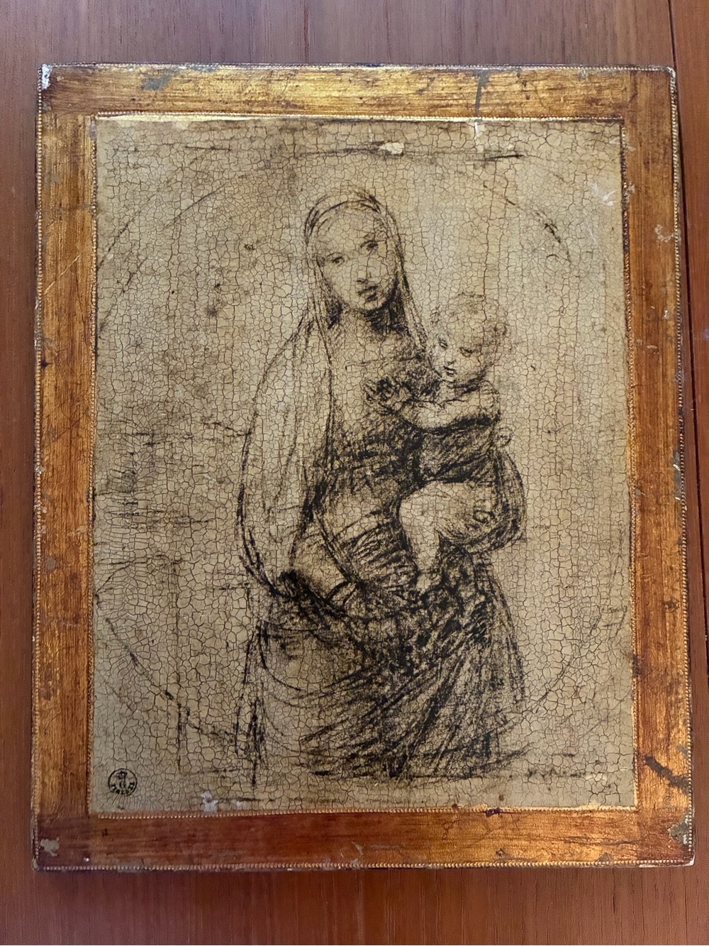 Vintage "Study for the Madonna del Granduca" (also known as Madonna with Child)